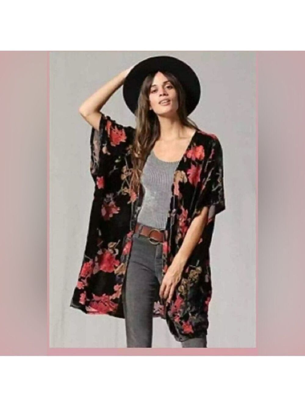 By Together Collection Burn Out Kimono Size Small